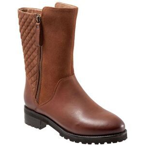 SoftWalk Brown Quilted Leather Boots